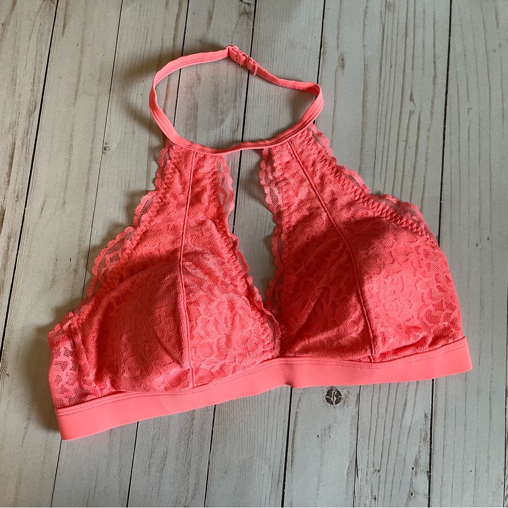 PINK Halter Style Clasp Bralette